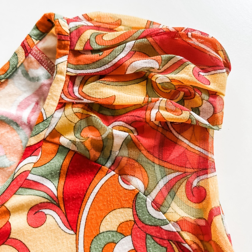 Soca St John Retro print Y2K knit top - Picture 3 of 8